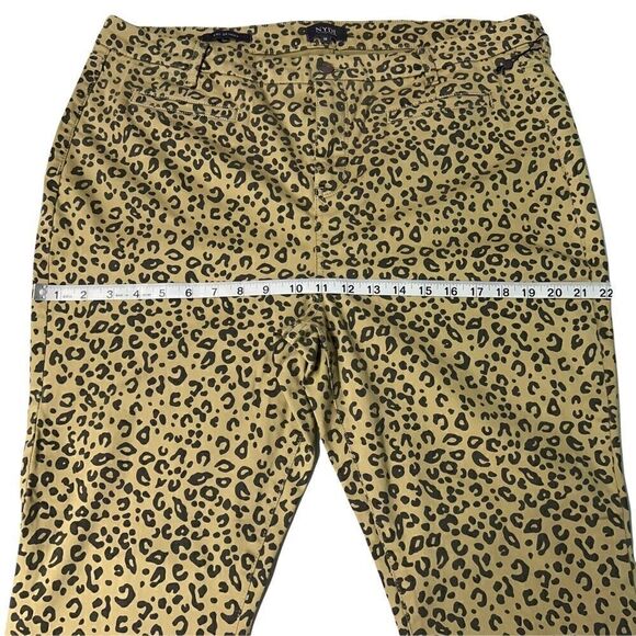 NYDJ Ami Skinny Jeans Tan Black Leopard Print Pockets Zip Button Closure 18 - Picture 10 of 16
